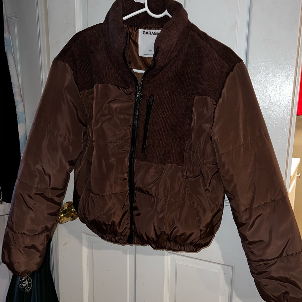 Garage Cropped Puffer, Jackson Corduroy Mix Puffer jacket.